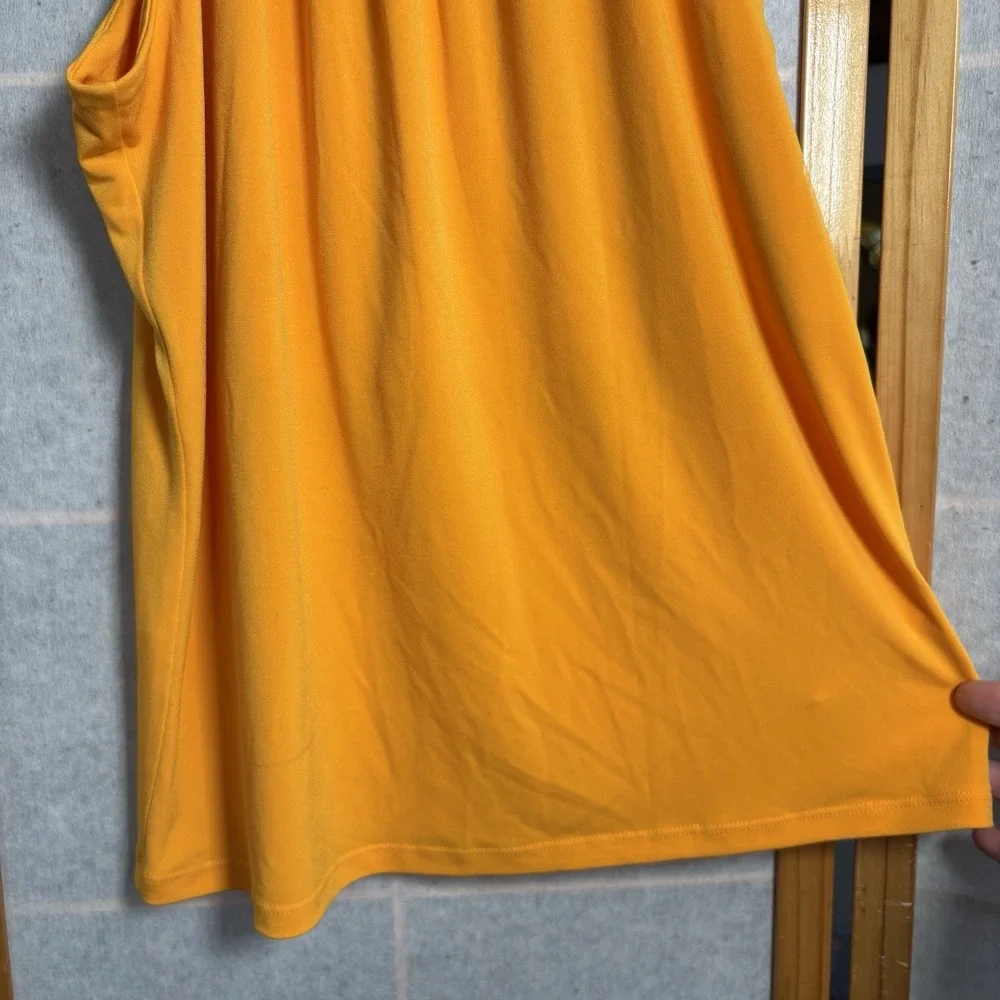 Michael Michael Kors Womens‎ Top Size M Yellow Tank Blouse Tortoise Chain Strap